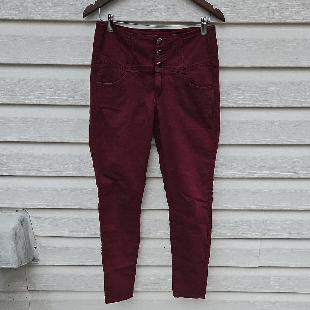 Forever 21 Maroon Hi Rise Jean